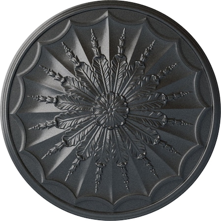 Ekena Millwork Artis Ceiling Medallion, Hand-Painted Pewter, 27 1/8"OD x 2 5/8"P CM27ARPES